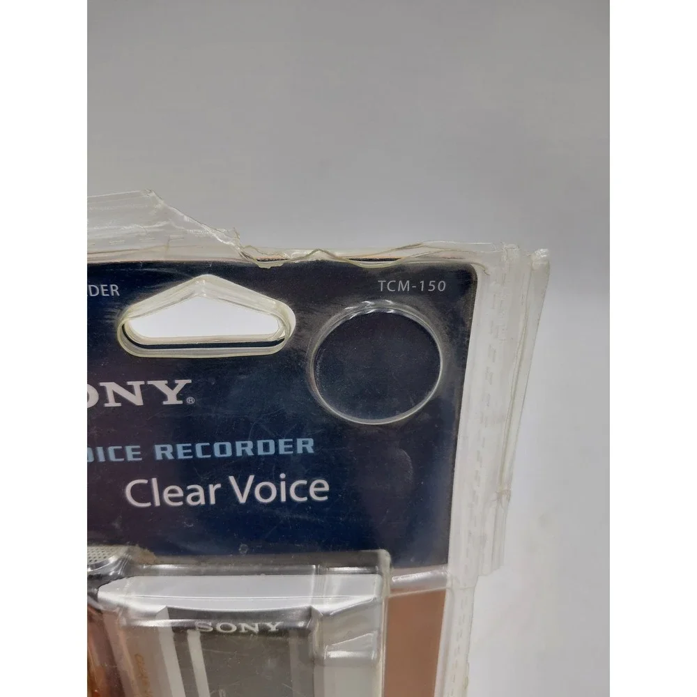 Sony TCM-150 Handheld Standard Cassette Voice Recorder Clear Voice Package Open
